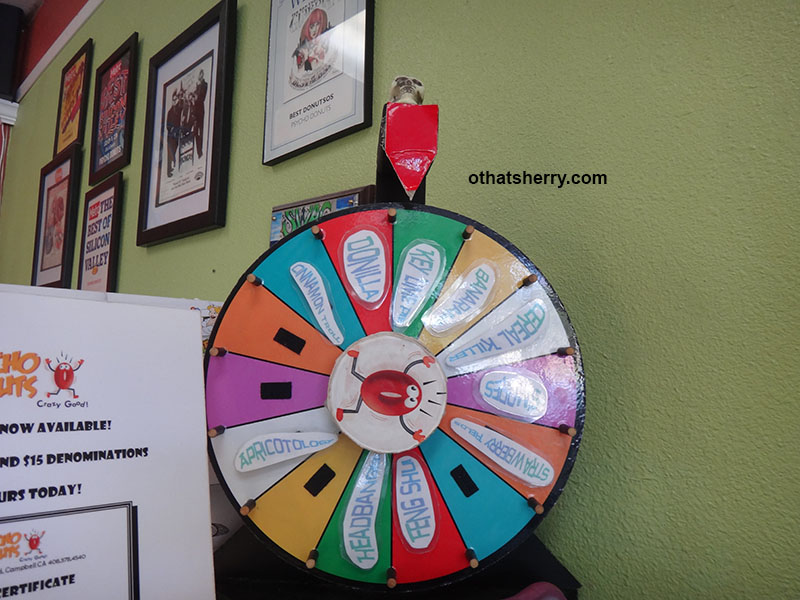 Can't decide? Take a spin of Psycho Donut's donut wheel